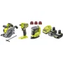 Ryobi Pack 3 outils ONE+ 18V avec perceuse-visseuse, scie sauteuse, ponceuse delta, batteries et chargeur