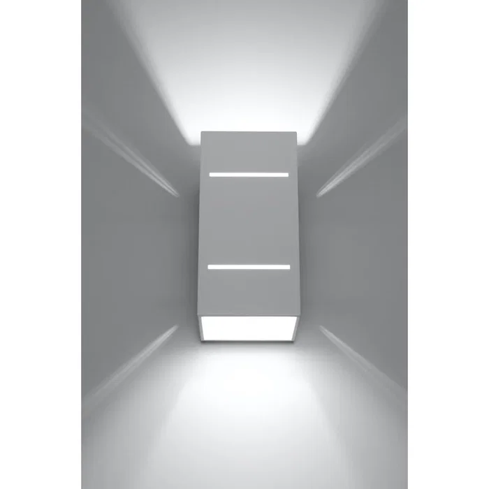Aplique mural Blocco SOL-SL.0478, petit et efficace, couleur blanc/noir/gris, pour couloir, chambre ou enfants