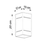 Aplique mural Blocco SOL-SL.0478, petit et efficace, couleur blanc/noir/gris, pour couloir, chambre ou enfants