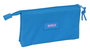 Safta Portatodo Triple F.C.Barcelona Chica Indigo - Porte-tout triple pour jeune fan du FC Barcelone, Indigo, 22 x 12 x 3 cm