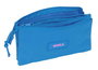 Safta Portatodo Triple F.C.Barcelona Chica Indigo - Porte-tout triple pour jeune fan du FC Barcelone, Indigo, 22 x 12 x 3 cm