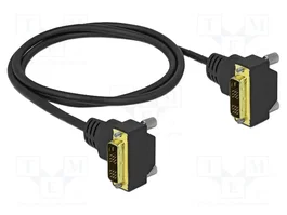 DELOCK Câble DVI-D (18+1) Dual Link 90°, 1m