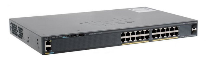 Cisco Switch 296024L WS-C2960X-24TS-LL Noir