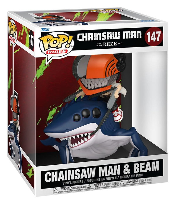 Funko Pop! Rides Deluxe Chainsaw Man & Beam
