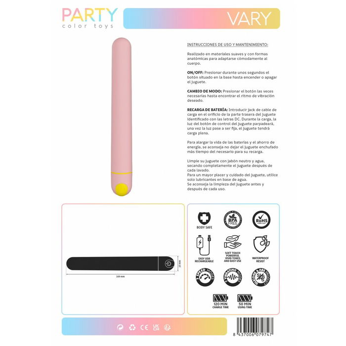 Vibromasseur Party Color Toys Rose