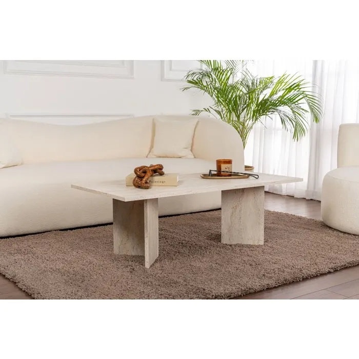 Table basse SABIN Travertin rectangulaire
