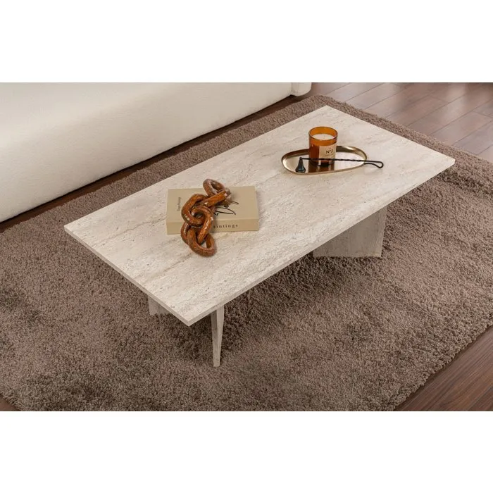 Table basse SABIN Travertin rectangulaire