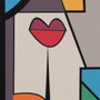 BigBuy Home Tapisserie Multicouleur Chanvre Bois d'épicéa Tissu Abstrait 90 x 1,7 x 120 cm