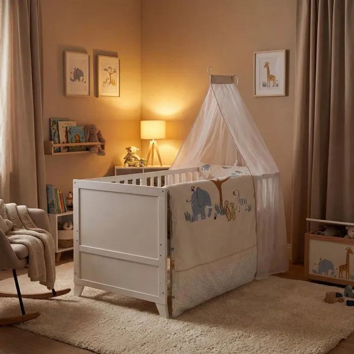 Roba Lit combiné évolutif Savanna Friends - Blanc - 70 x 140 cm