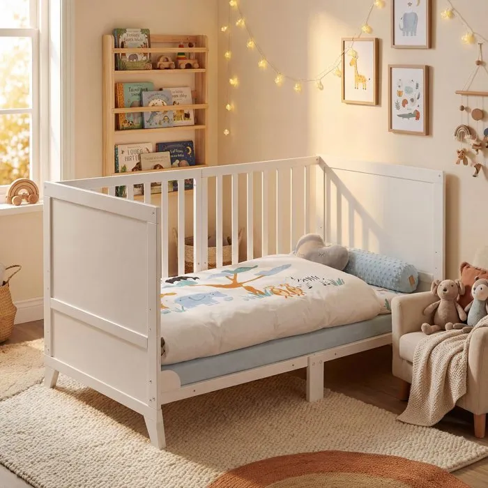 Roba Lit combiné évolutif Savanna Friends - Blanc - 70 x 140 cm