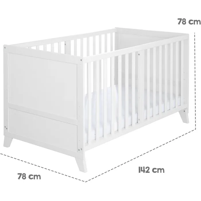 Roba Lit combiné évolutif Savanna Friends - Blanc - 70 x 140 cm
