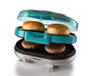 Ariete 205/01 Machine à hamburgers Party Time bleue - Machine compacte avec plaques antiadhésives pour hamburgers, toasts et sandwichs chauds