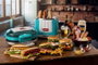 Ariete 205/01 Machine à hamburgers Party Time bleue - Machine compacte avec plaques antiadhésives pour hamburgers, toasts et sandwichs chauds