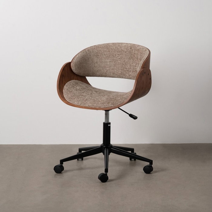 BigBuy Office Chaise de Bureau Marron Noir Beige