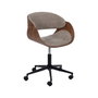 BigBuy Office Chaise de Bureau Marron Noir Beige