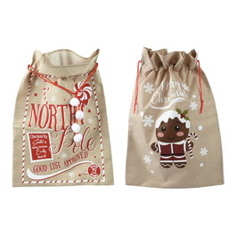 Decoris Sac cadeau motifs de Noël, modèles variés, 50 x 70 cm