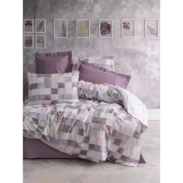 Parure de lit King - Housse de couette 220 x 240 cm + 2 taies d'oreiller 60x60 cm - 100% coton renforcé - Rose - Fermeture à boutons