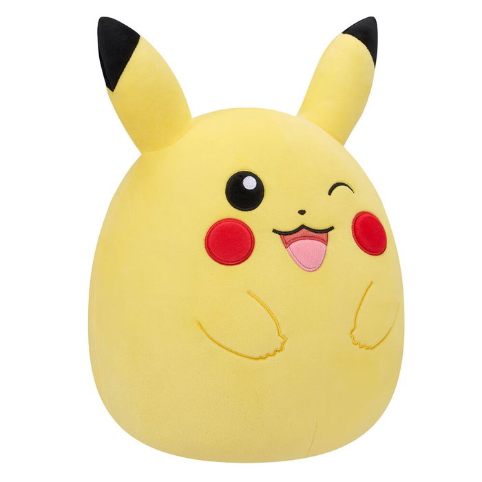 JAZWARES Peluche Pikachu Pokémon Squishmallows 27 cm - Peluche officielle Pokémon