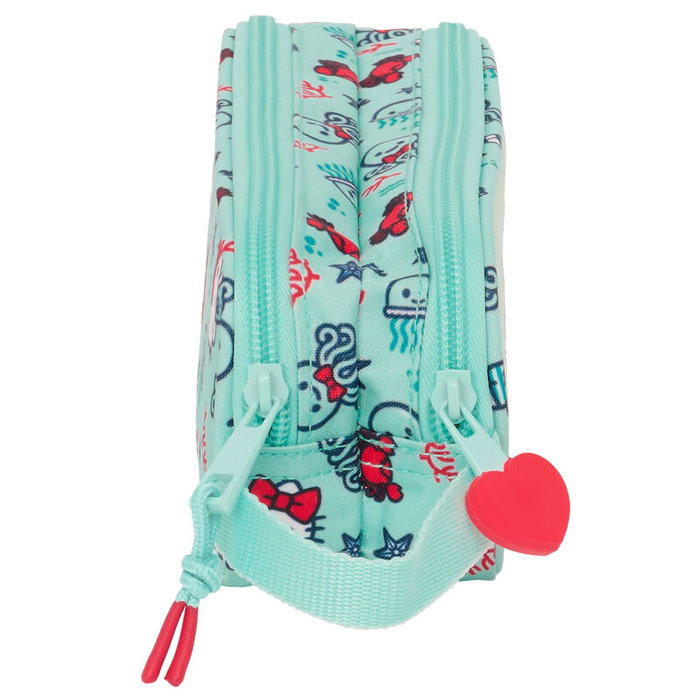 SAFTA Sac Portatodo Sea Lovers Hello Kitty, deux compartiments avec fermeture éclair, asa latérale, 21x6x8 cm