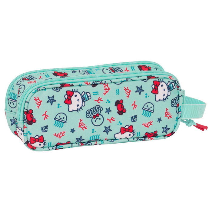 SAFTA Sac Portatodo Sea Lovers Hello Kitty, deux compartiments avec fermeture éclair, asa latérale, 21x6x8 cm
