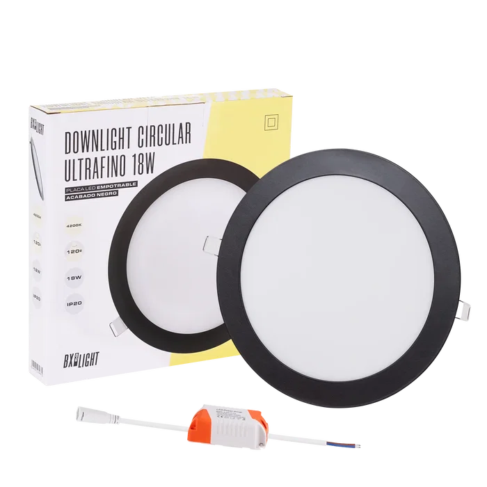 BX3 LIGHT Plaque LED circulaire 18W 1380Lm 4200K blanc chaud empotrable BX3-GP-LZ-3-B-W - Éclairage intérieur longue durée