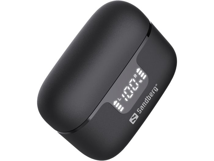 Sandberg Earbuds ANC+ENC - Écouteurs sans fil Bluetooth avec suppression active du bruit (ANC), suppression du bruit environnemental (ENC) et affichage de la batterie