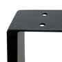 Emuca Jeu de pieds rectangulaires Square pour table, largeur 600mm, Acier, Peint en noir