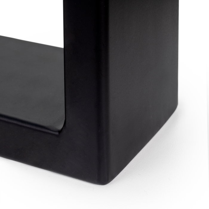 Emuca Jeu de pieds rectangulaires Square pour table, largeur 600mm, Acier, Peint en noir