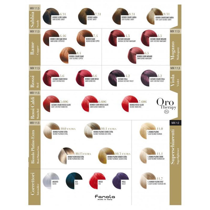 Fanola Color Keratin - Crème colorante permanente sans ammoniaque avec kératine - Couverture des cheveux blancs - Brillance intense - 6/5 Fanola Color Keratin - Crème colorante permanente sans ammoniaque avec kératine - Couverture des cheveux blancs - Brillance intense - 6/5