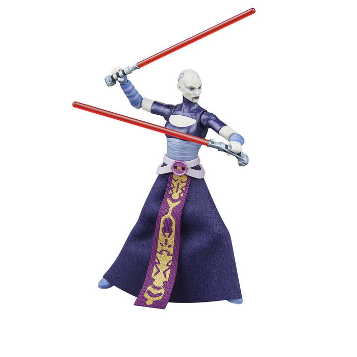 HASBRO Figurine Asajj Ventress - Star Wars La Guerre des Clones - 9,5 cm - Figurine Articulée avec Accessoires