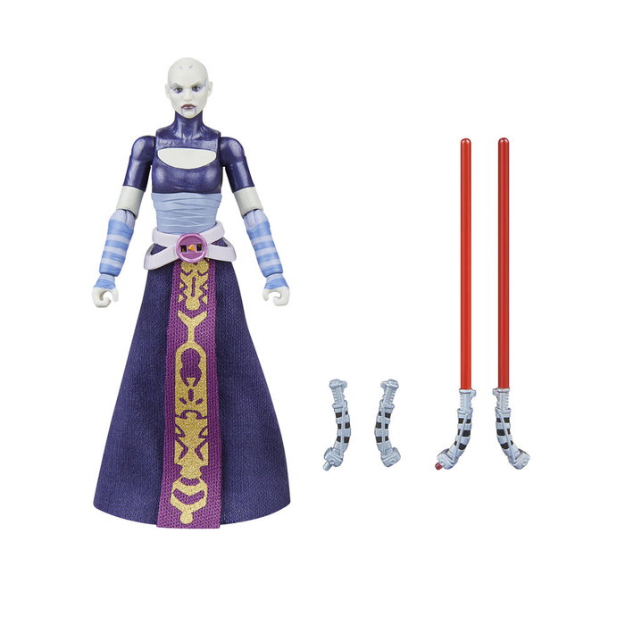 HASBRO Figurine Asajj Ventress - Star Wars La Guerre des Clones - 9,5 cm - Figurine Articulée avec Accessoires