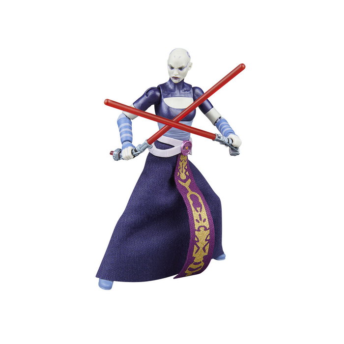HASBRO Figurine Asajj Ventress - Star Wars La Guerre des Clones - 9,5 cm - Figurine Articulée avec Accessoires