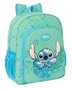 Safta Mochila junior adapt.carro stitch "Aloha" 32x38x12 cm - Sac à dos enfant Disney Stitch avec attache chariot