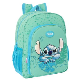 Safta Mochila junior adapt.carro stitch "Aloha" 32x38x12 cm - Sac à dos enfant Disney Stitch avec attache chariot