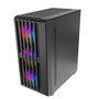 Mars Gaming Boîtier PC MC-VAULT ATX Semi-Tour Mesh avec 4 Ventilateurs ARGB 120mm, Fenêtre en Verre Trempé