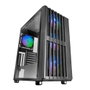Mars Gaming Boîtier PC MC-VAULT ATX Semi-Tour Mesh avec 4 Ventilateurs ARGB 120mm, Fenêtre en Verre Trempé