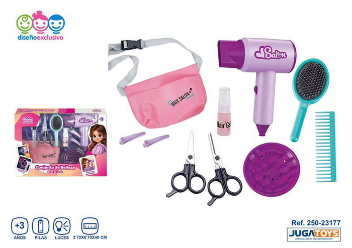 Jugatoys - ponteguap@ Conjunto de Belleza avec sèche-cheveux et accessoires