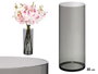 Giftdecor Vase Cylindrique en Acrylique Noir 12x30 cm Aparenza (Set de 12)