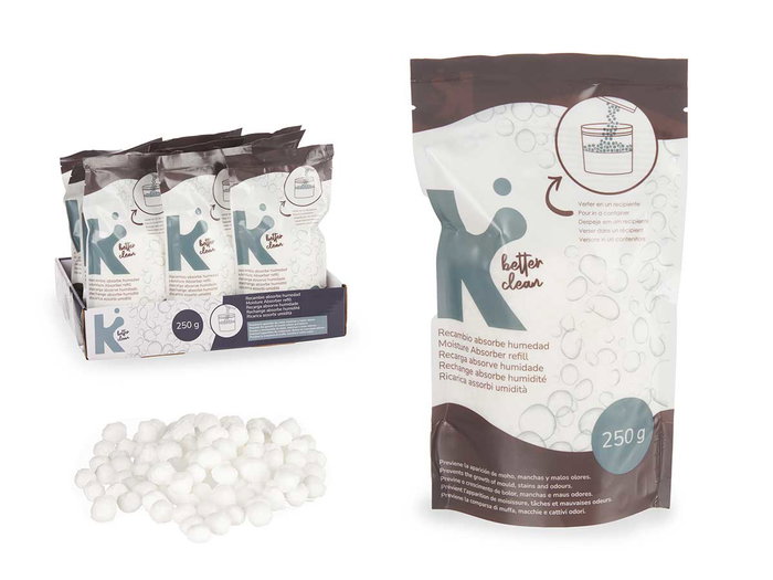 Kipit Recharge Anti-Humidité 250g 12x3x20.5cm Plastique Transparent (Set de 24) Kipit Recharge Anti-Humidité 250g 12x3x20.5cm Plastique Transparent (Set de 24)