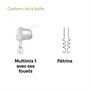 Braun HM1100WH MultiMix 1 - Batteur électrique 450 W, 4 vitesses + Turbo, blanc