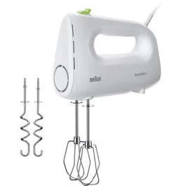 Braun HM1100WH MultiMix 1 - Batteur électrique 450 W, 4 vitesses + Turbo, blanc