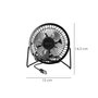 ORYX Ventilateur de Bureau 10 cm USB 2,5W Noir
