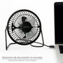 ORYX Ventilateur de Bureau 10 cm USB 2,5W Noir