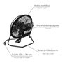 ORYX Ventilateur de Bureau 10 cm USB 2,5W Noir