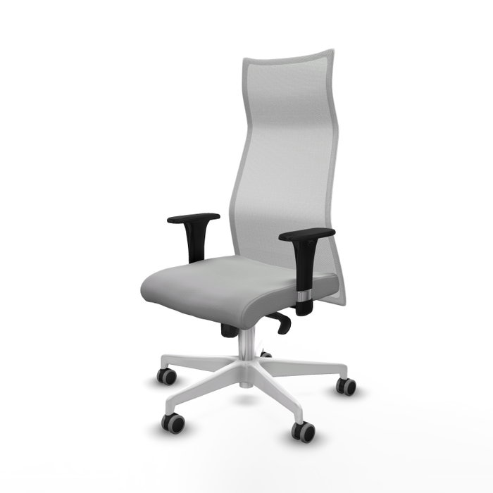 Piqueras y Crespo Chaise de Bureau Albacete Gris clair et Blanc