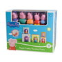 Deqube - Jeu de 5 cubes à empiler éducatifs Peppa Pig - Famille Pig - Personnages AbueloPig, Mamapig, Papapig, Peppa, George - Couleurs, chiffres, puzzles - Multilingue
