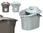 Arte Regal Seau de Nettoyage 13L Plastique Gris Anthracite 29x29x37cm (Set de 12)