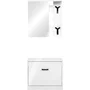 Vestiaire d'entrée Limone blanc avec miroir et rangements