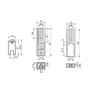 Emuca Lot de 2 rails de penderie Luxe de 1,15 m de long avec supports, Aluminium et Plastique, Titane