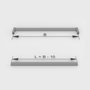 Emuca Lot de 2 rails de penderie Luxe de 1,15 m de long avec supports, Aluminium et Plastique, Titane